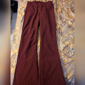 The North Face Burgandy Windwall Fleece Lined Ski Pants Women's Size M